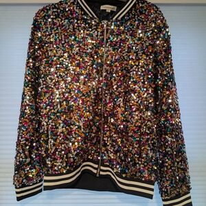 Sequin Bomber Jacket